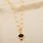 Green Tourmaline and Ruby Drop Necklaces - La Vitá Jewels