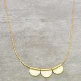 Brass Silver Plated Hammered Metal Necklaces