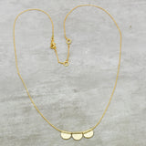 Brass Silver Plated Hammered Metal Necklaces