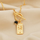 Palm Tree with Black Onyx Necklaces