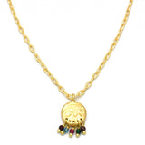 Multi Gemstones Charm Necklace