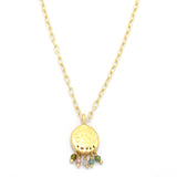 Multi Gemstones Charm Necklace