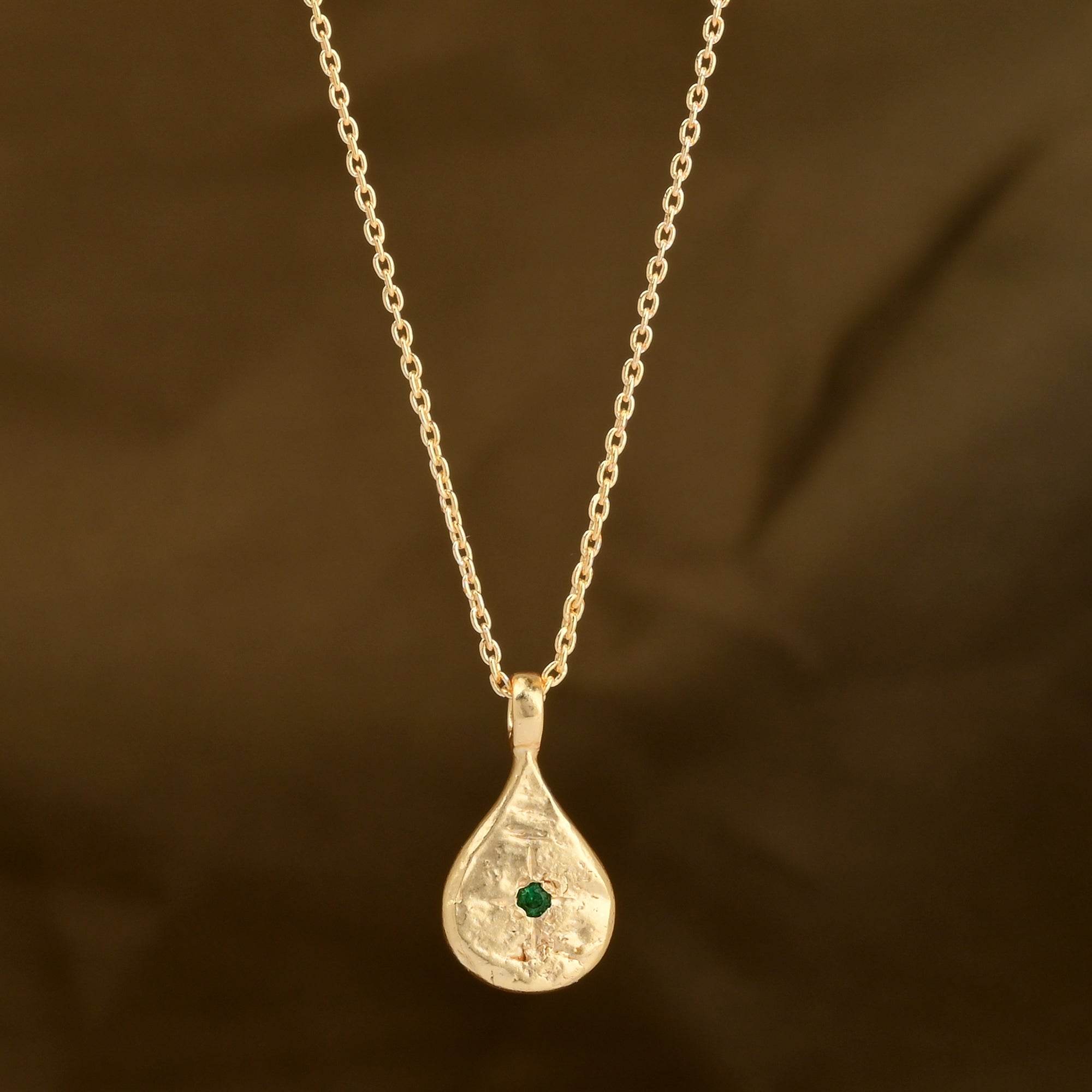 Organic Pear Shape Necklace - La Vitá Jewels