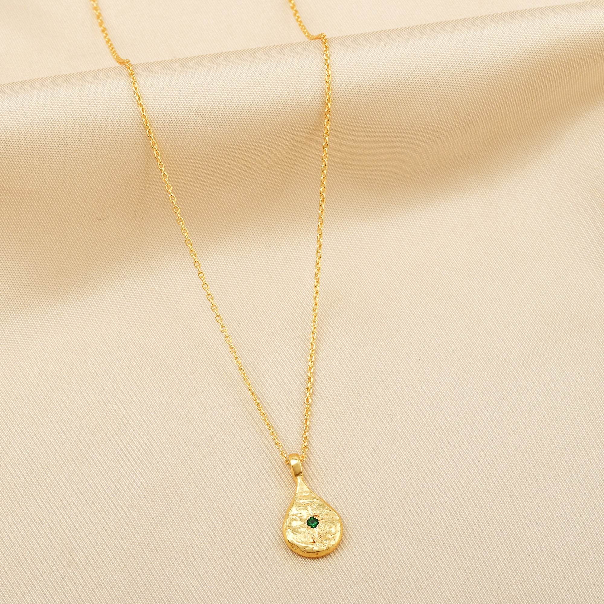 Organic Pear Shape Necklace - La Vitá Jewels