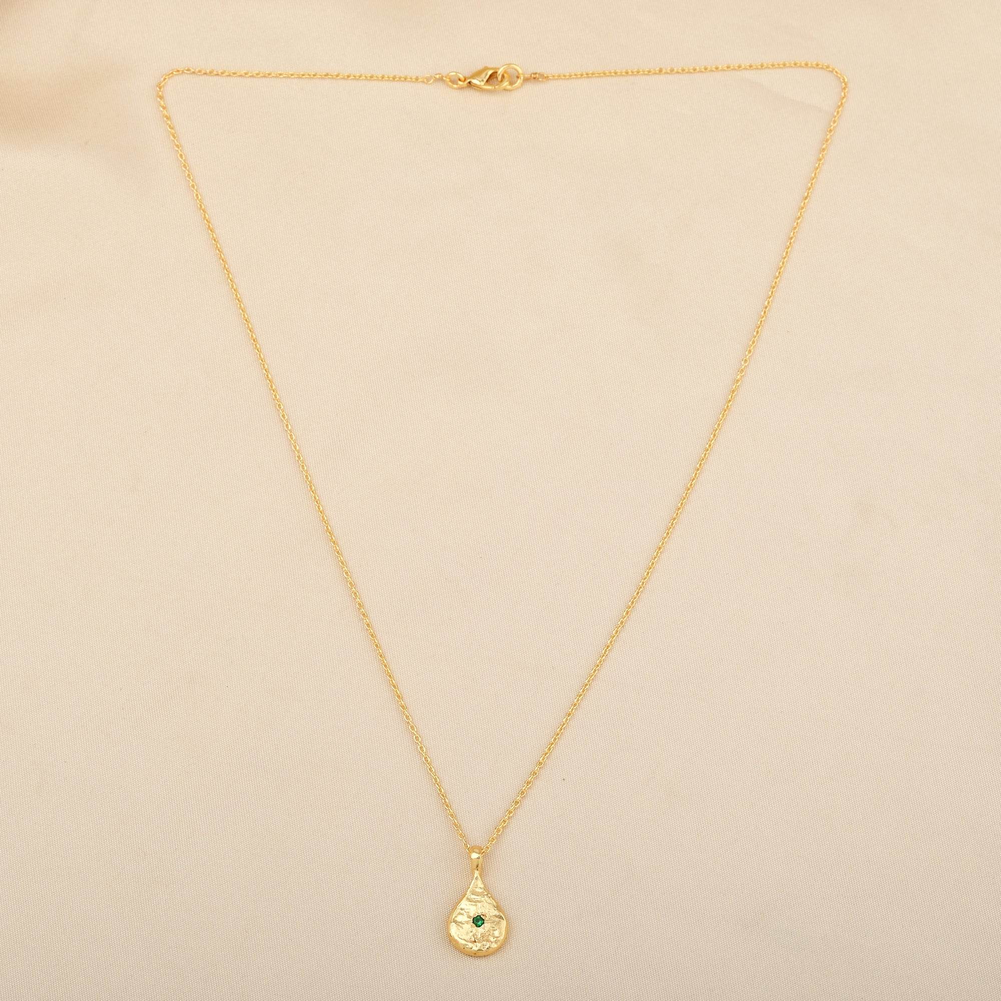 Organic Pear Shape Necklace - La Vitá Jewels