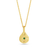 Green CZ Drop Shape Necklaces