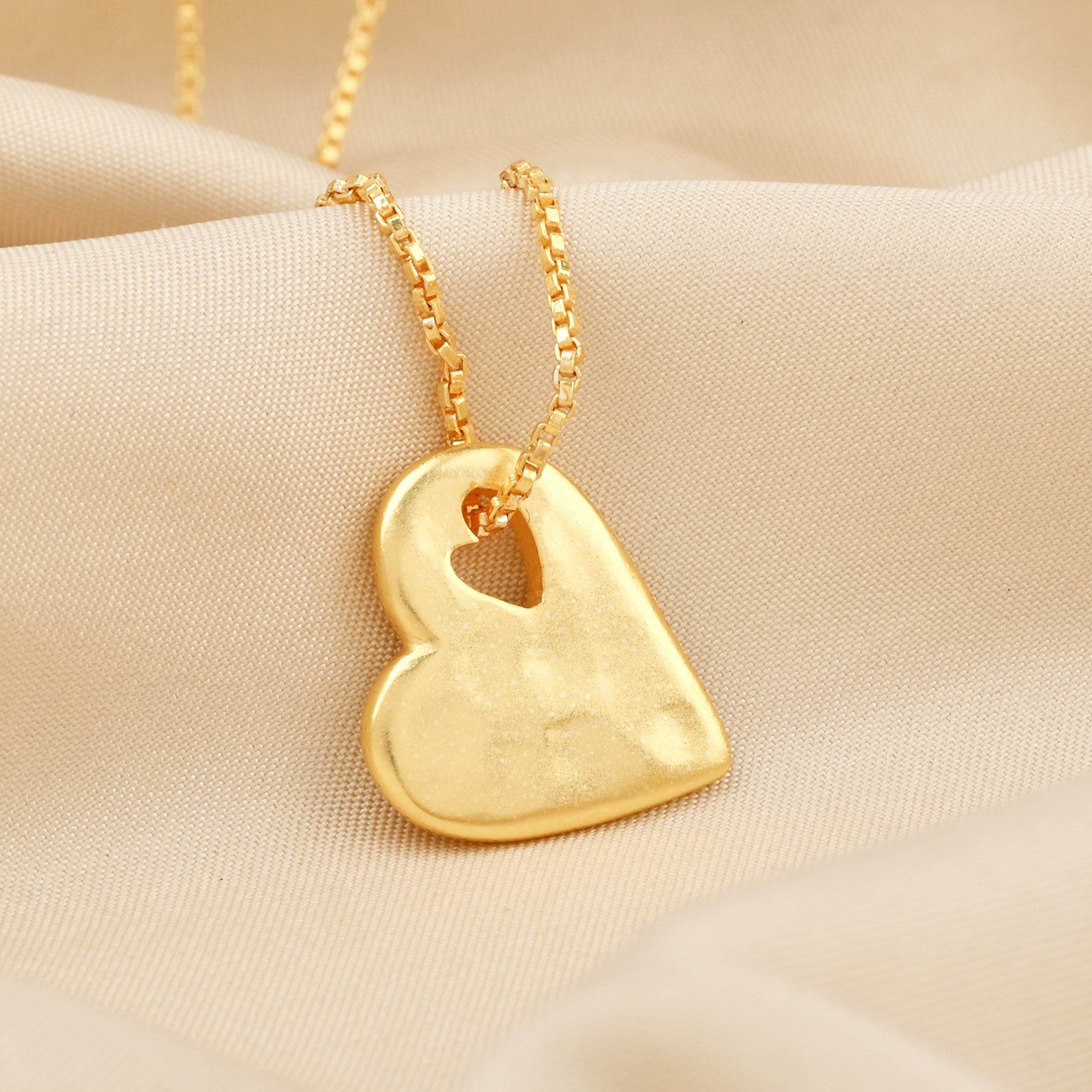 Tilted Heart Necklace - La Vitá Jewels