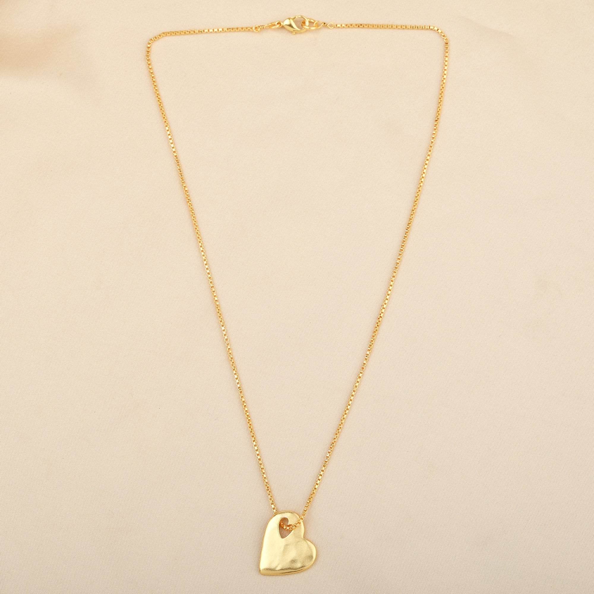 Tilted Heart Necklace - La Vitá Jewels