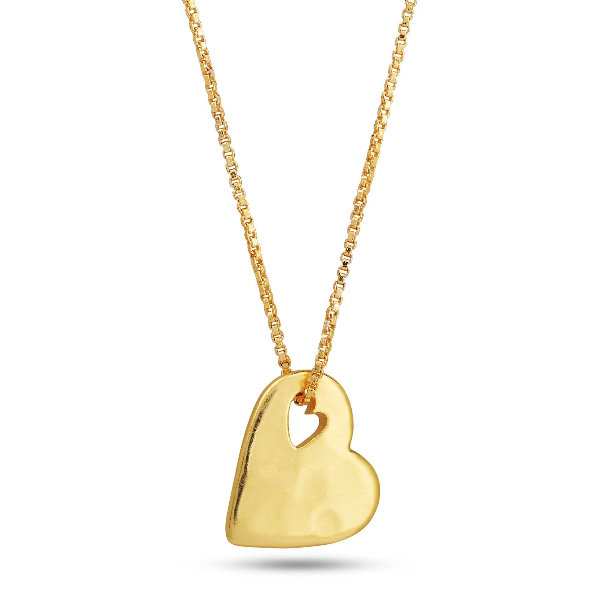 Tilted Heart Necklace - La Vitá Jewels