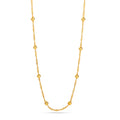 Gold Ball Station Chain Necklace