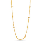 Gold Ball Station Chain Necklace