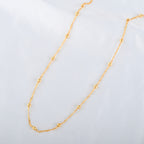 Gold Ball Station Chain Necklace