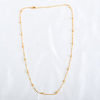 Gold Ball Station Chain Necklace