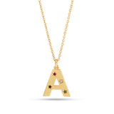 Multi CZ Alphabet Necklace