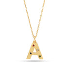 Multi CZ Alphabet Necklace - La Vitá Jewels