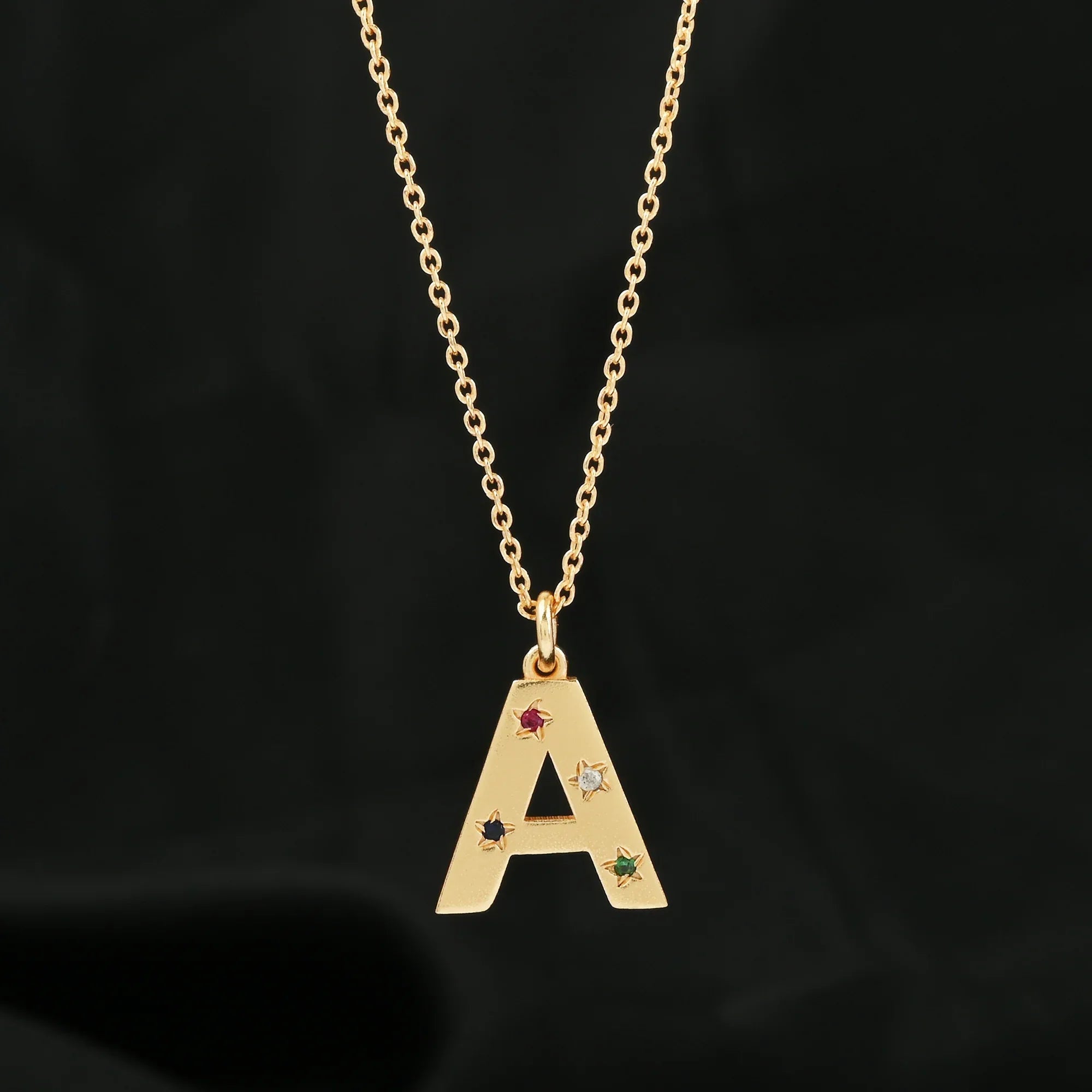 Multi CZ Alphabet Necklace - La Vitá Jewels