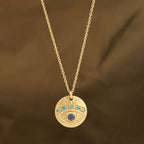 Labradorite and Blue CZ Evil Eye Necklaces - La Vitá Jewels