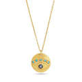 Labradorite and Blue CZ Evil Eye Necklaces - La Vitá Jewels