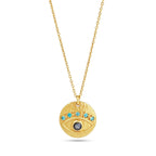 Labradorite and Blue CZ Evil Eye Necklaces - La Vitá Jewels