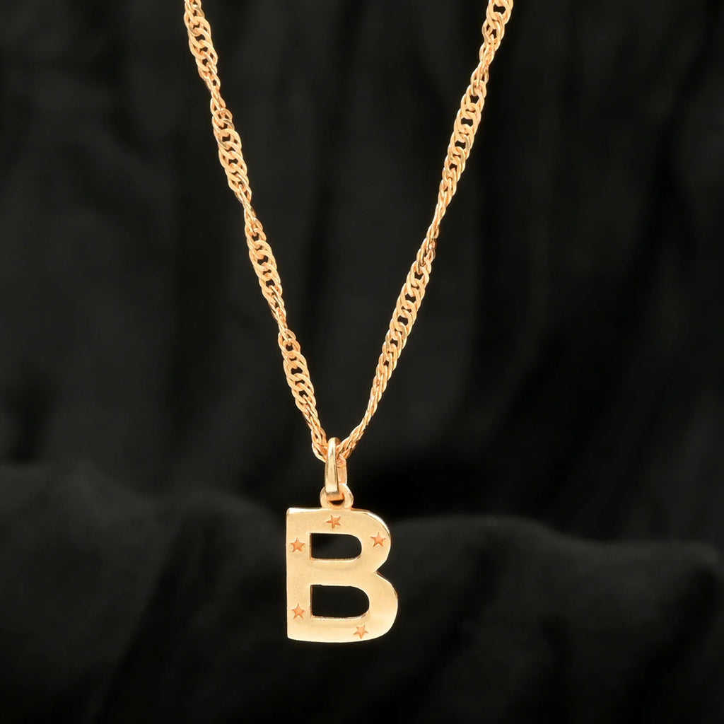 Custom Letter Pendant Necklace - La Vitá Jewels