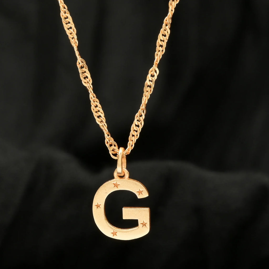 Custom Letter Pendant Necklace - La Vitá Jewels