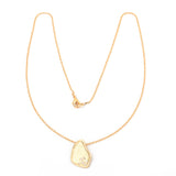 Metal Texture with White Cubic Zirconia Necklaces