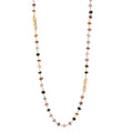 Multi Tourmaline Beads with White Cubic Zirconia Necklaces - La Vitá Jewels