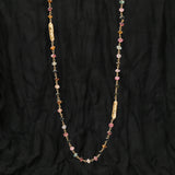 Multi Tourmaline Beads with White Cubic Zirconia Necklaces