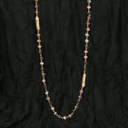 Multi Tourmaline Beads with White Cubic Zirconia Necklaces - La Vitá Jewels