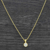 White Zircon Gemstone Pendant Necklaces