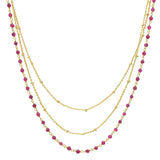 Layered Gemstones Beaded Necklaces