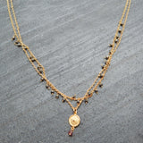 Pyrite Beads Gemstone With Charms Necklaces