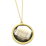 Glass Metal Necklaces, Brass 22k Gold Plated Handmade Necklaces, Wholesale jewelry