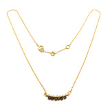 Brass 22k Gold Plated Multi Stone Beaded Necklaces, Adjustable Necklaces, Wholesale jewelry