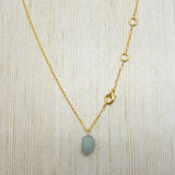 Aqua Chalcedony, Aquamarine, Lapis Lazuli, Green Chalcedony Gemstone Necklaces