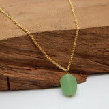 Aqua Chalcedony, Aquamarine, Lapis Lazuli, Green Chalcedony Gemstone Necklaces