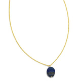 Brass Gold Plated Aqua Chalcedony, Aquamarine, Lapis Lazuli, Green Chalcedony Gemstone Necklaces