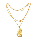 Brass Gold Plated Metal Pendant Necklaces