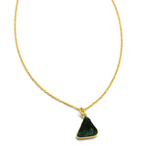 Triangle Shaped Multi Color Druzy Stone Necklaces, Wholesale Jewelry