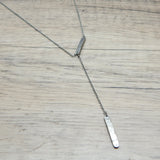 Bar Pendant Black rhodium Plated Necklaces