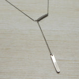 Bar Pendant Black rhodium Plated Necklaces