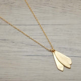 Boho & hippie necklaces, Brass 22k Gold, Silver, Black Rhodium Plated Leaf Necklaces, Wholesale jewelry