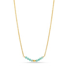 Minimalist Amazonite Bead Bar Necklace