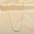 Minimalist Amazonite Bead Bar Necklace