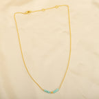 Minimalist Amazonite Bead Bar Necklace
