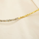 Metal Beads and Labradorite Beads Necklaces