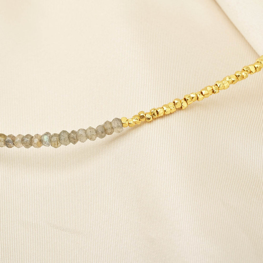 Labradorite with Metal Beads Unbreakable Connection Necklaces - La Vitá Jewels