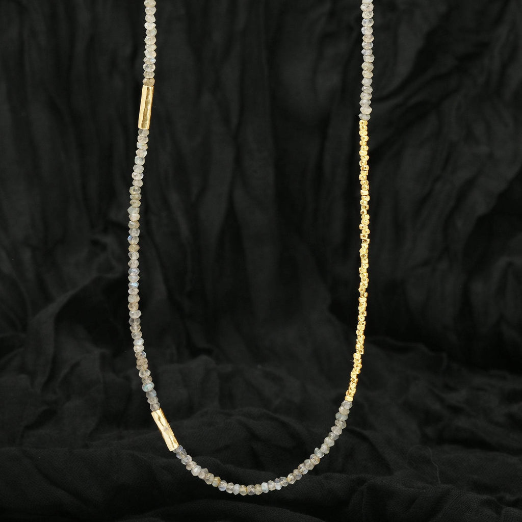 Labradorite with Metal Beads Unbreakable Connection Necklaces - La Vitá Jewels