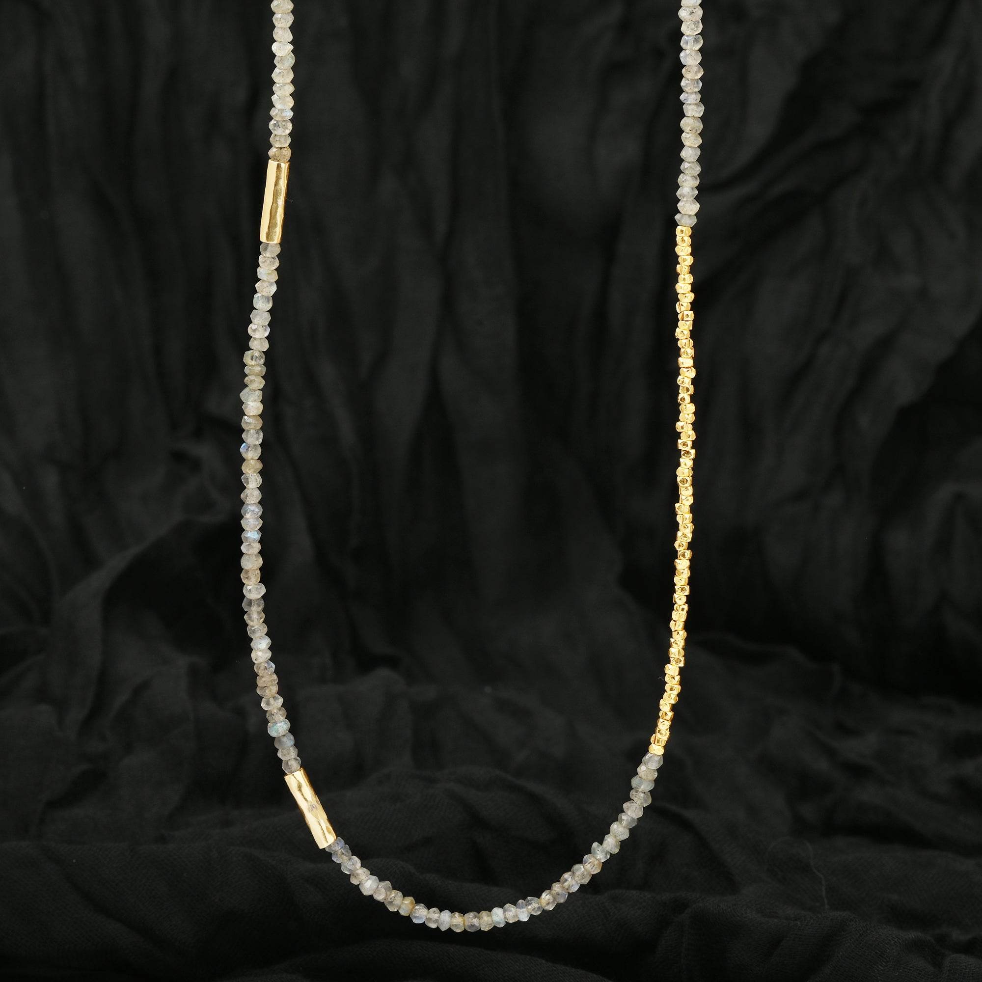 Labradorite with Metal Beads Unbreakable Connection Necklaces - La Vitá Jewels