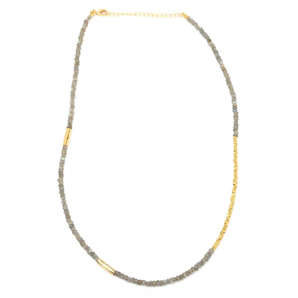 Labradorite with Metal Beads Unbreakable Connection Necklaces - La Vitá Jewels